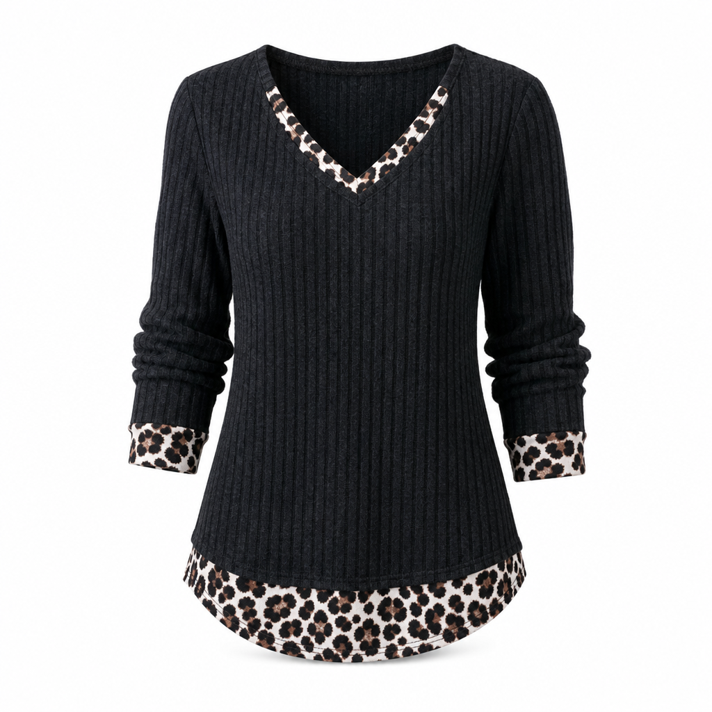 🛍️ Kunst-Zweiteiliger, geschichteter Strickpullover – Lässiges Sweatshirt-Oberteil, vielseitig kombinierbar ✨