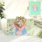 🌼💌 3D картичка с вечно цъфтящи цветя – персонализирано любовно послание и вечен цвят 🎁