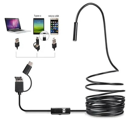 🔥 3в1 Водоустойчив USB Ендоскопска Камера с LED 📷✨
