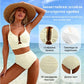 🔥 S-2XL 🌞 Дамски бикини с висока талия и push-up ефект 🌊👙
