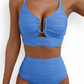 🔥 S-2XL 🌞 Дамски бикини с висока талия и push-up ефект 🌊👙