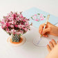 🌼💌 3D картичка с вечно цъфтящи цветя – персонализирано любовно послание и вечен цвят 🎁