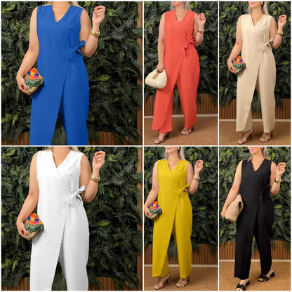 💖Дамски ежедневен гащеризон с деколте