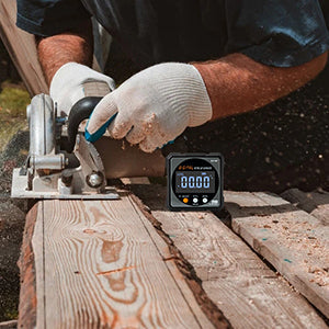 🔥📐Четиристранен магнитен дигитален транспортир с лазер