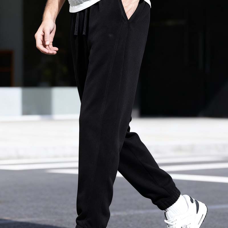 🔈🔈🔥Herrenhose aus Cord mit verjüngtem Schnitt, Kordelzug und Taschen
