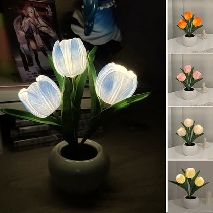 🔥 LED Лампа за Нощно Осветление с Формата на Цвете Тюлпан 🌷💡