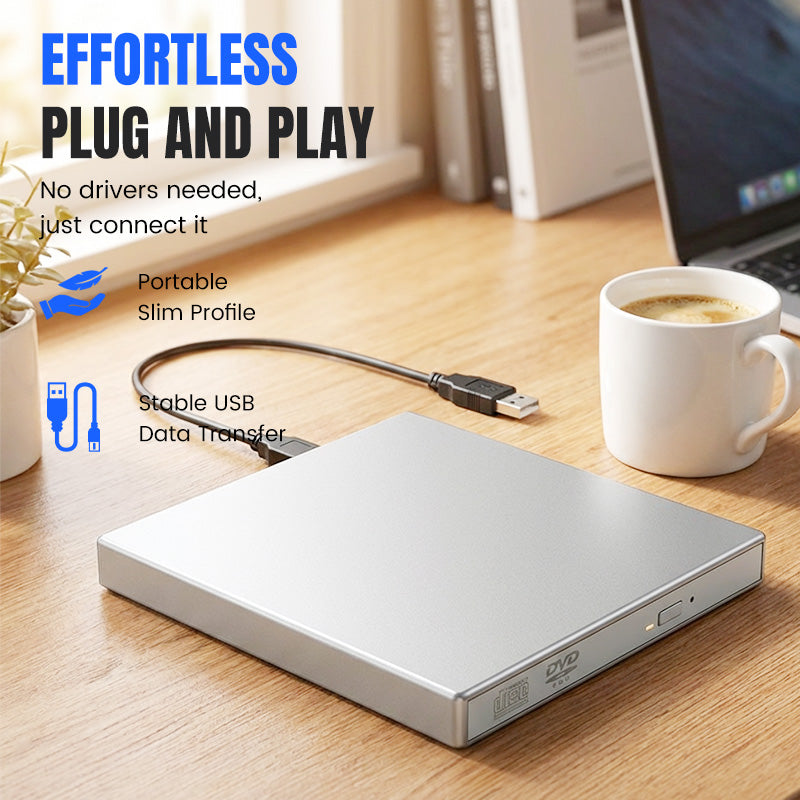 🔥 Универсално USB външно CD/DVD устройство 💻📀 – pueony