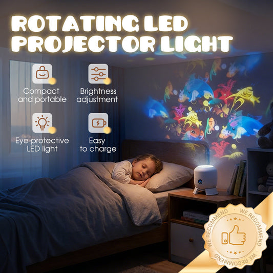 🌌⭐ Динамично въртяща се LED прожекторна лампа – 💡 донесе магическия танц на светлината във вашия дом 🎁✨