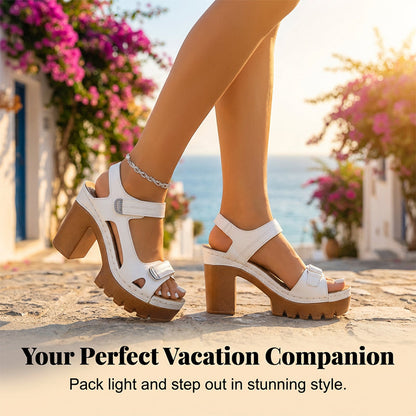 👡 Дамски летни сандали с платформа и една каишка EU（35-43）👩