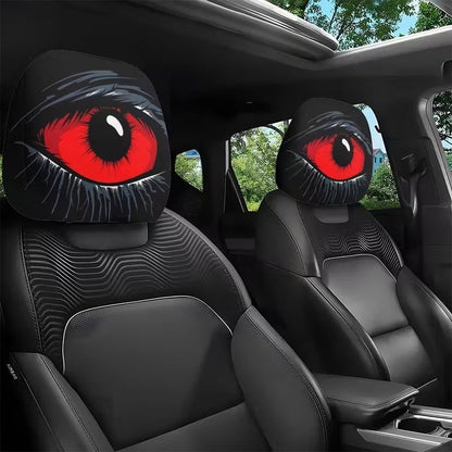 👀🚗 Калъф за облегалка на автомобилна седалка с плашещи червени очи 🎁