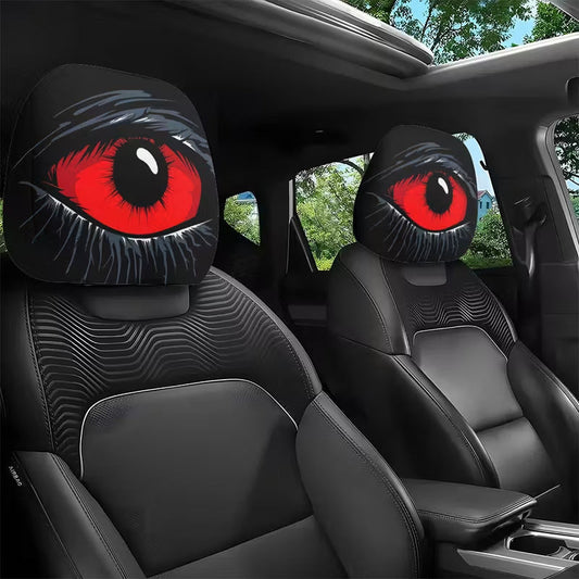 👀🚗 Калъф за облегалка на автомобилна седалка с плашещи червени очи 🎁