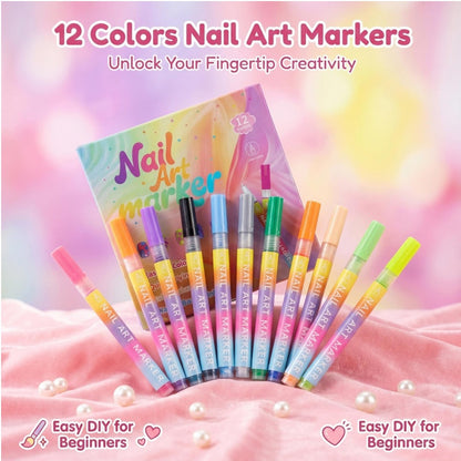 💅🎨 Комплект от 12 маркера за ноктопластика ✨