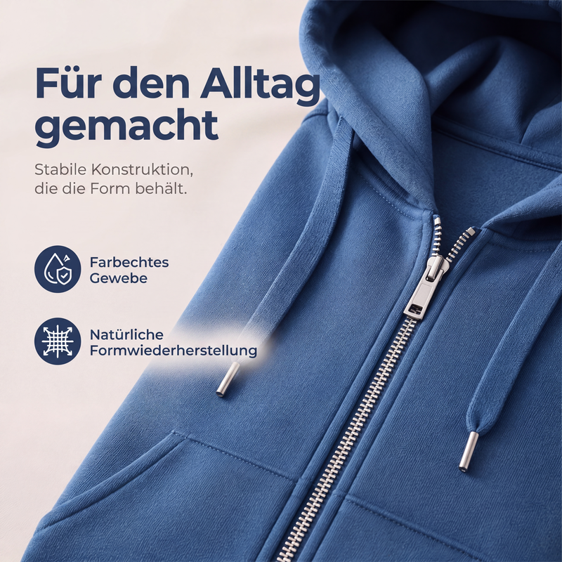 🧥 Lässig, bequem & vielseitig – Damen Kapuzenjacke in längerer Passform