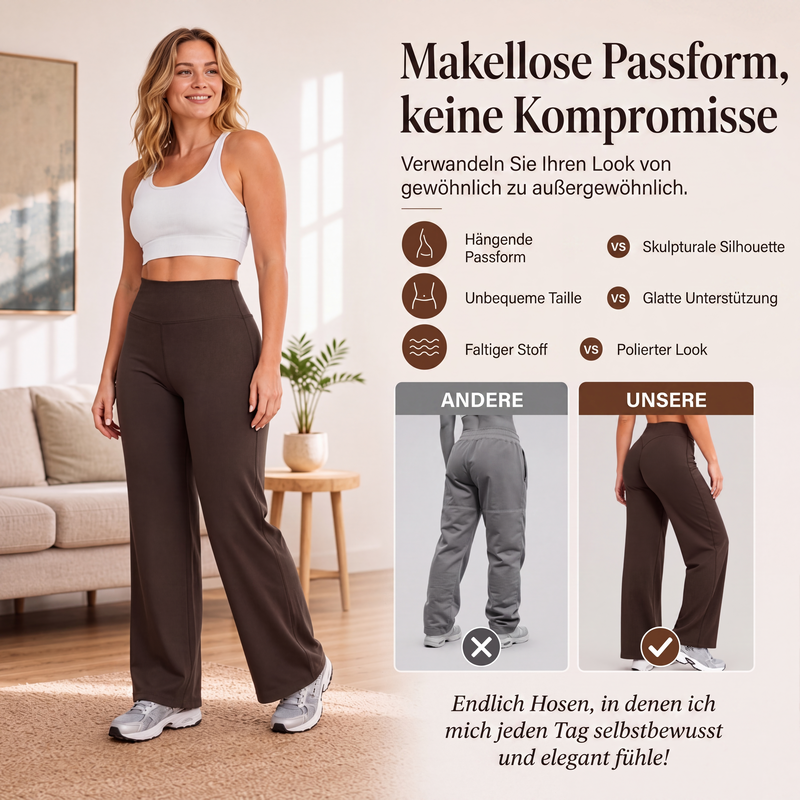 ✨ Weite Damen Yogahose – Hohe Taille ohne Einschneiden, angenehmer Tragekomfort ⚡