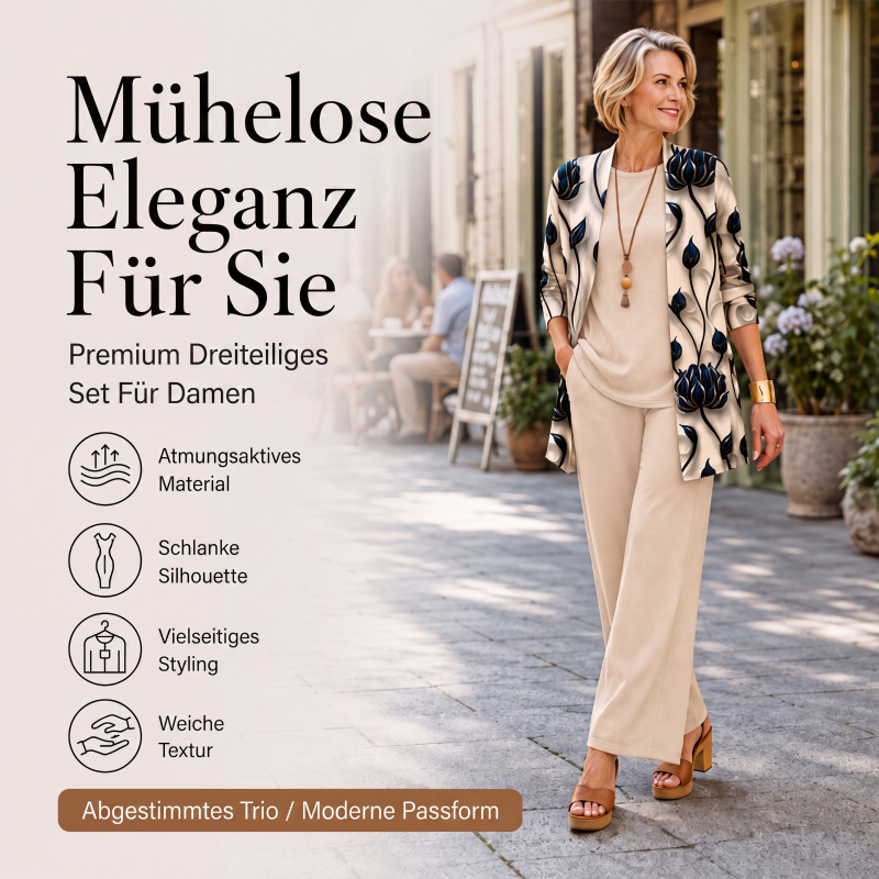 🌸 3-teiliges Damen-Set – Mühelose Eleganz und ausdrucksstarker Style 🔥