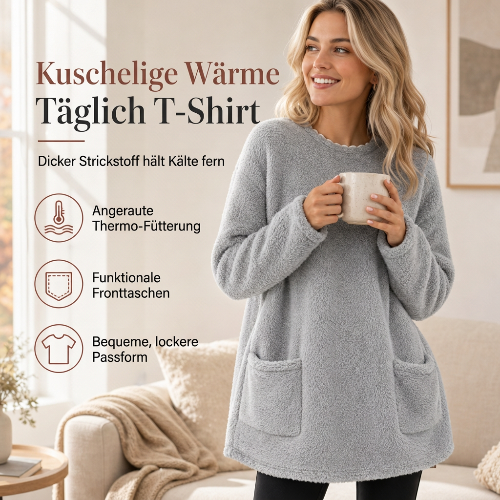 💕 Aktionsfavorit: Thermo-Langarmshirt Damen – Warm, weich, ideal für den Alltag ⚡