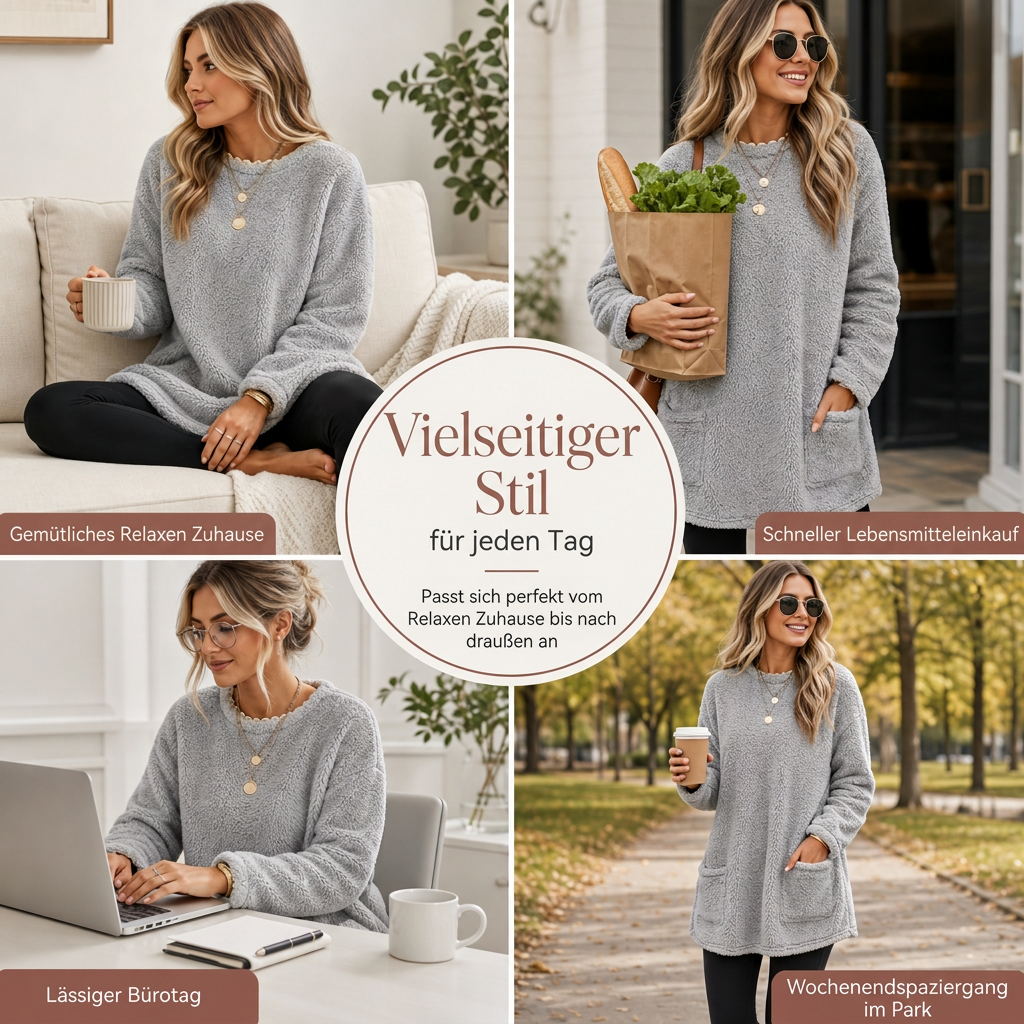 💕 Aktionsfavorit: Thermo-Langarmshirt Damen – Warm, weich, ideal für den Alltag ⚡