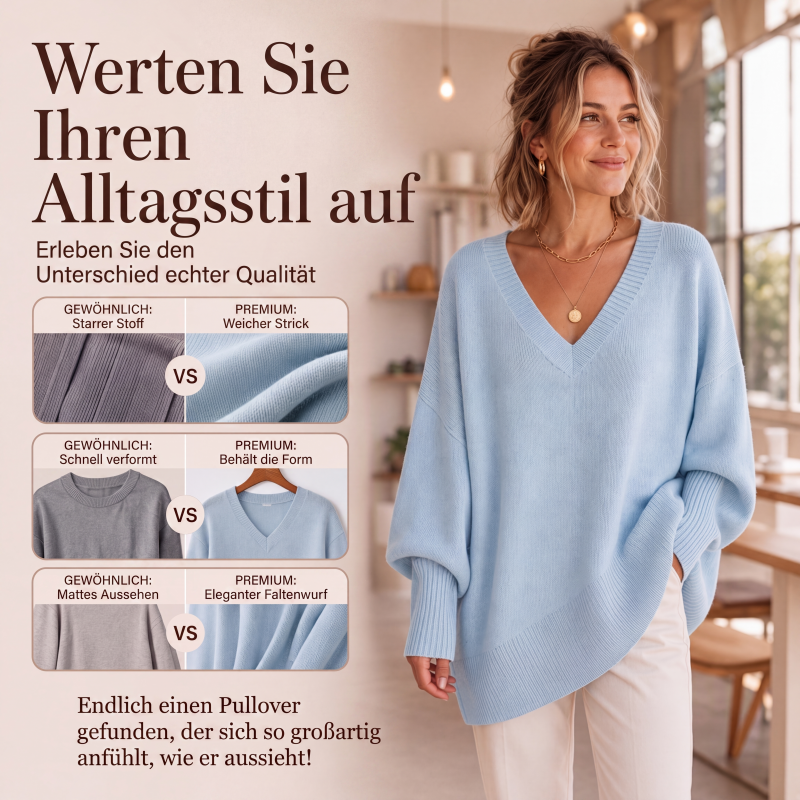 🌿 Klassisch & feminin – Strickpullover in mittlerer Länge – Weicher Stoff, moderner Schnitt & vielseitig kombinierbar