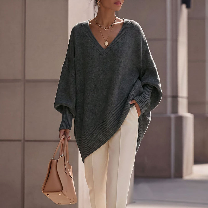 🌿 Klassisch & feminin – Strickpullover in mittlerer Länge – Weicher Stoff, moderner Schnitt & vielseitig kombinierbar