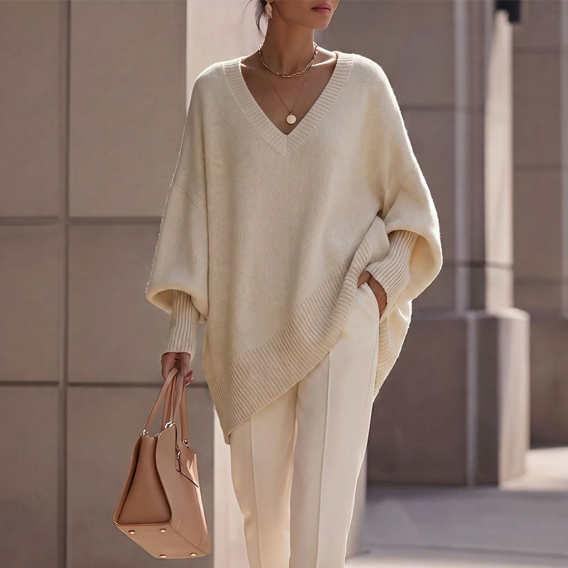 🌿 Klassisch & feminin – Strickpullover in mittlerer Länge – Weicher Stoff, moderner Schnitt & vielseitig kombinierbar