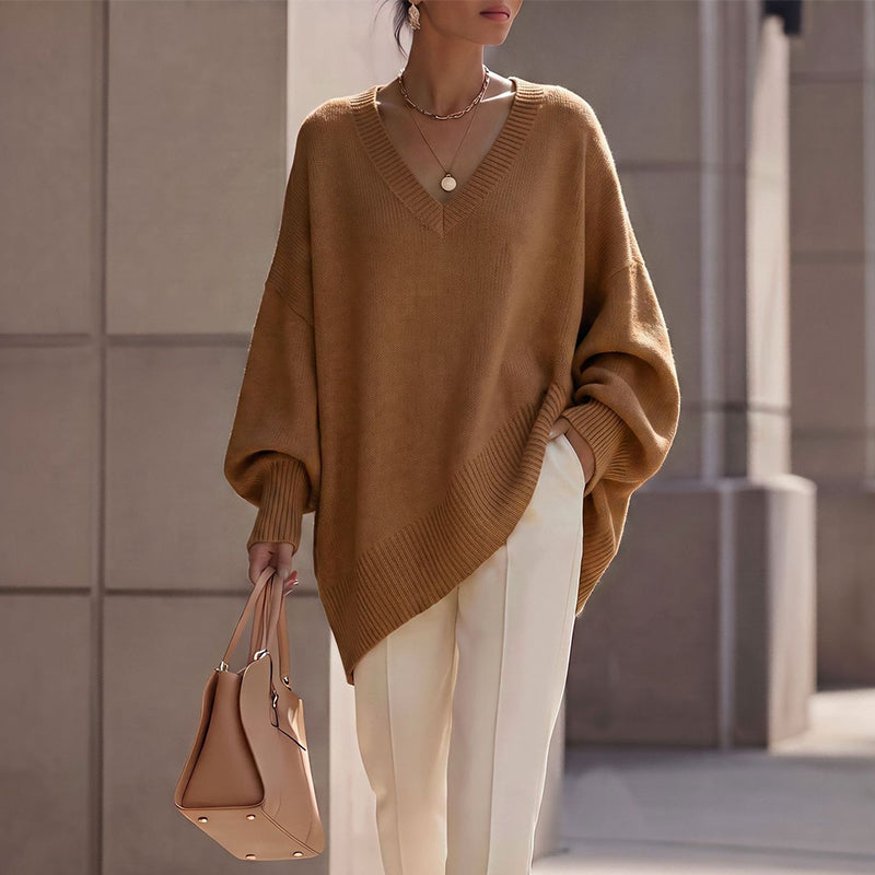 🌿 Klassisch & feminin – Strickpullover in mittlerer Länge – Weicher Stoff, moderner Schnitt & vielseitig kombinierbar