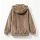 💕 Damen-Wintermantel aus weichem Teddy-Fleece – mit Kapuze, angenehm warm, lockere Passform 🧥