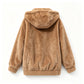💕 Damen-Wintermantel aus weichem Teddy-Fleece – mit Kapuze, angenehm warm, lockere Passform 🧥