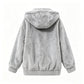 💕 Damen-Wintermantel aus weichem Teddy-Fleece – mit Kapuze, angenehm warm, lockere Passform 🧥