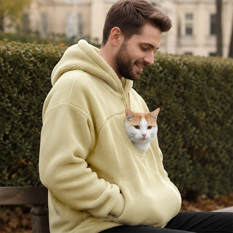 🔔 Nur noch 100 Stück! Unisex-Kapuzenpullover mit Plüsch-Haustiermotiv – Solange der Vorrat reicht 🐱🐶❤️