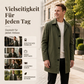 🧥 Einfarbiger, einreihiger Mantel in mittlerer Länge für Herren – Schlicht und elegant ✨