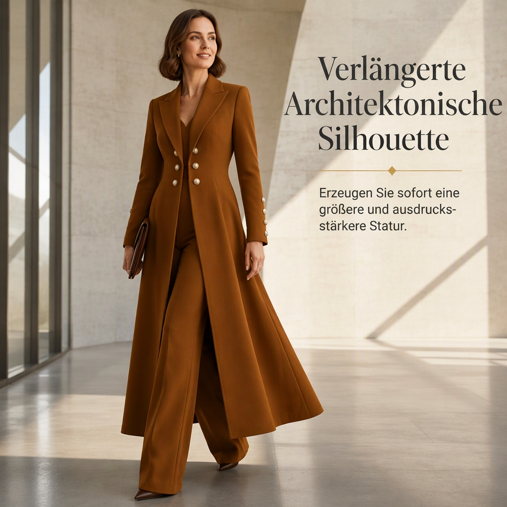 🍂 Herbst-Bestseller! Über 48.000 Mal verkauft! Elegantes 2-Teiler-Outfit für Damen – Retro-Langmantel & schlichte Hose ✨