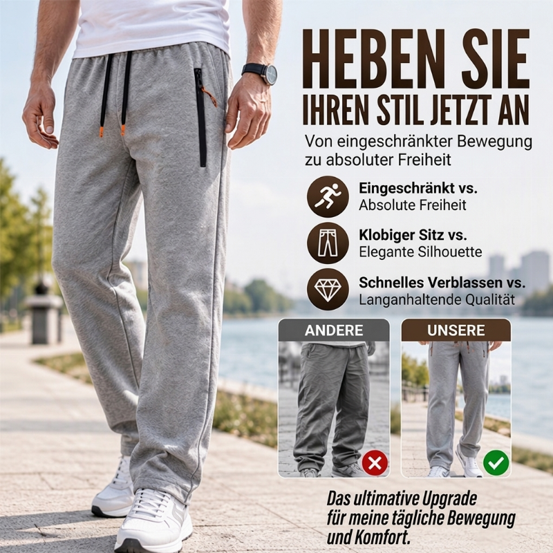 👖 Herren-Jogginghose mit Reißverschlusstaschen – Warm, bequem, alltagstauglich 📦