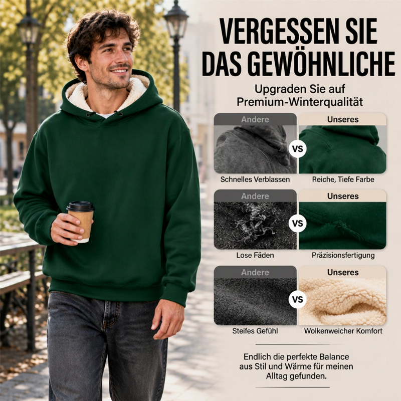 ✨Räumungsverkauf✨Verdicktes Sherpa-Fleece-Kapuzenpullover für Herren