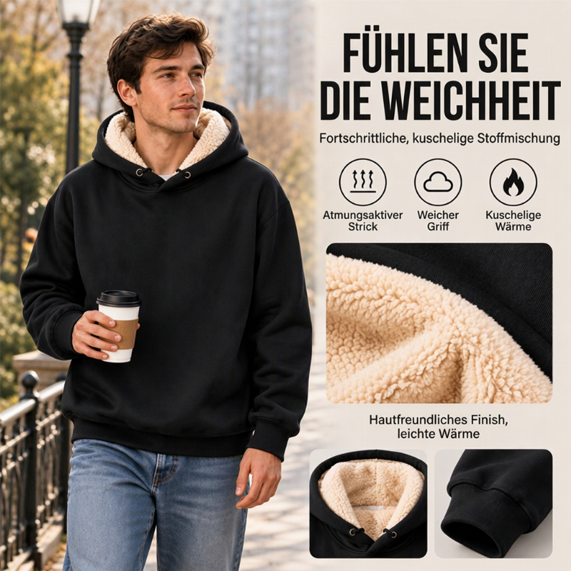 ✨Räumungsverkauf✨Verdicktes Sherpa-Fleece-Kapuzenpullover für Herren