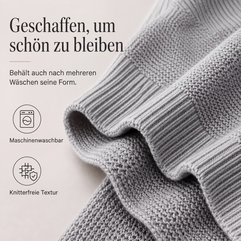 Dicker Strick-Cardigan für Damen mit Fledermausärmeln