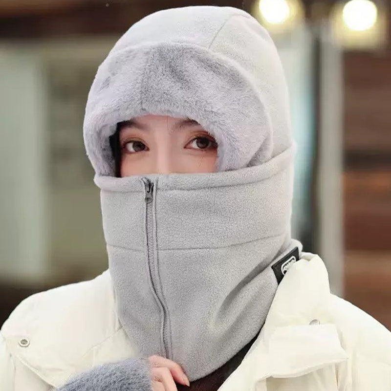 Winter warme Balaclava mit Reißverschluss
