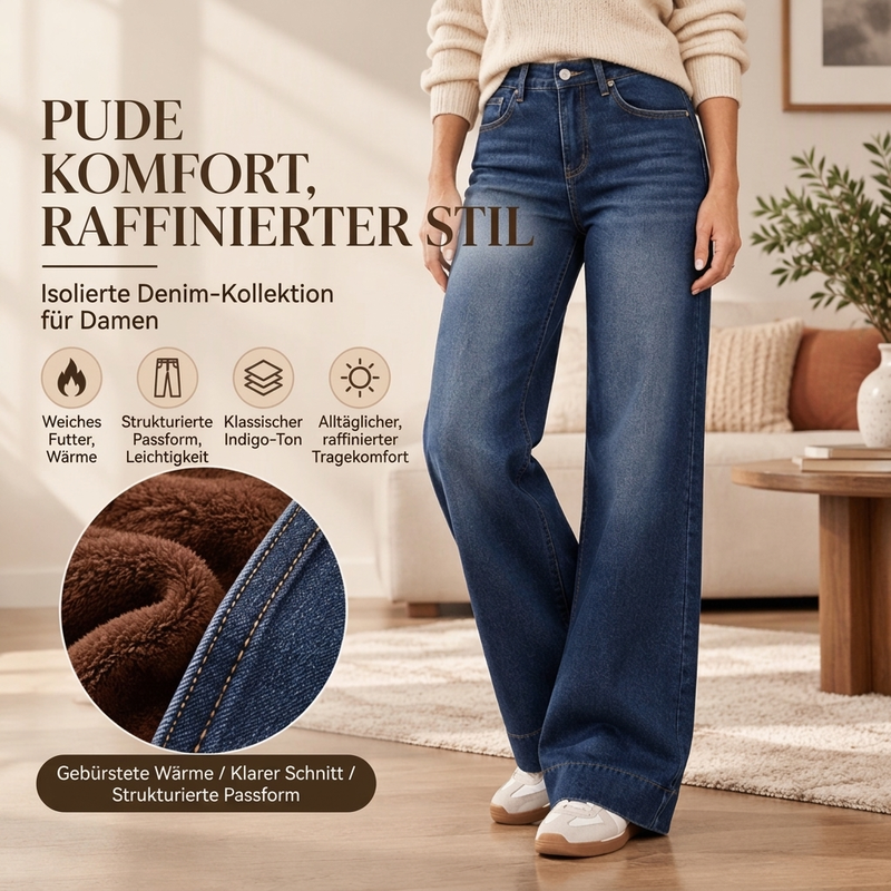 🎉 Über 38.000 verkaufte Exemplare! Damen-Thermohose mit weitem Bein und hoher Taille – Warm und bequem im Winter ✨