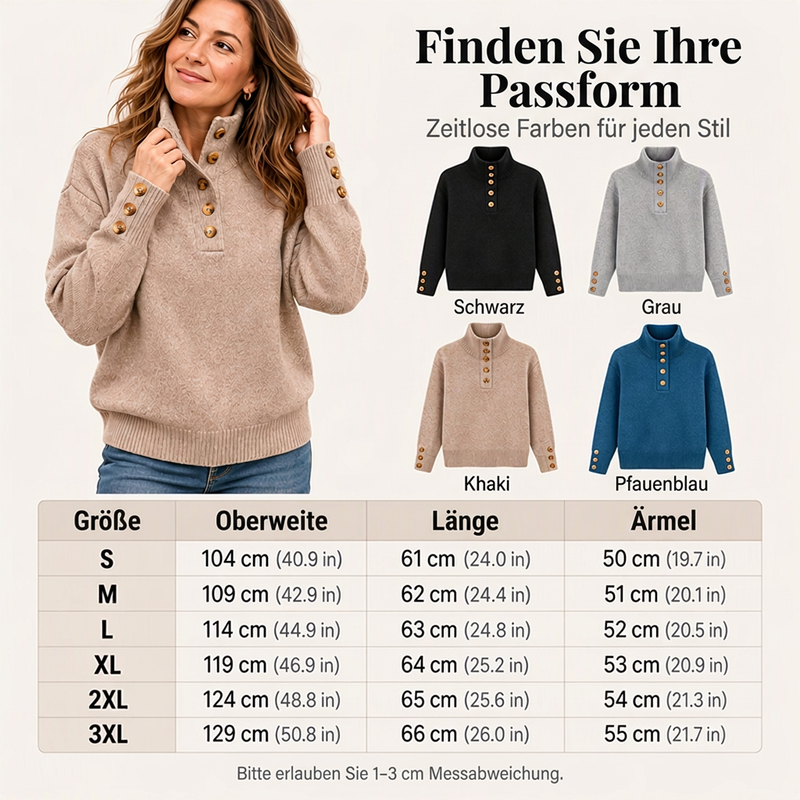 🔥 Heute 50 % Rabatt! Lockerer Damenpullover mit Stehkragen 🔥
