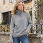 🔥 Heute 50 % Rabatt! Lockerer Damenpullover mit Stehkragen 🔥