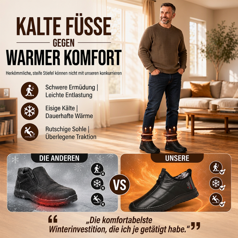 👟 Rutschfeste Herren-Gehschuhe mit Rückenfutter – Komfort für jeden Tag 🔥