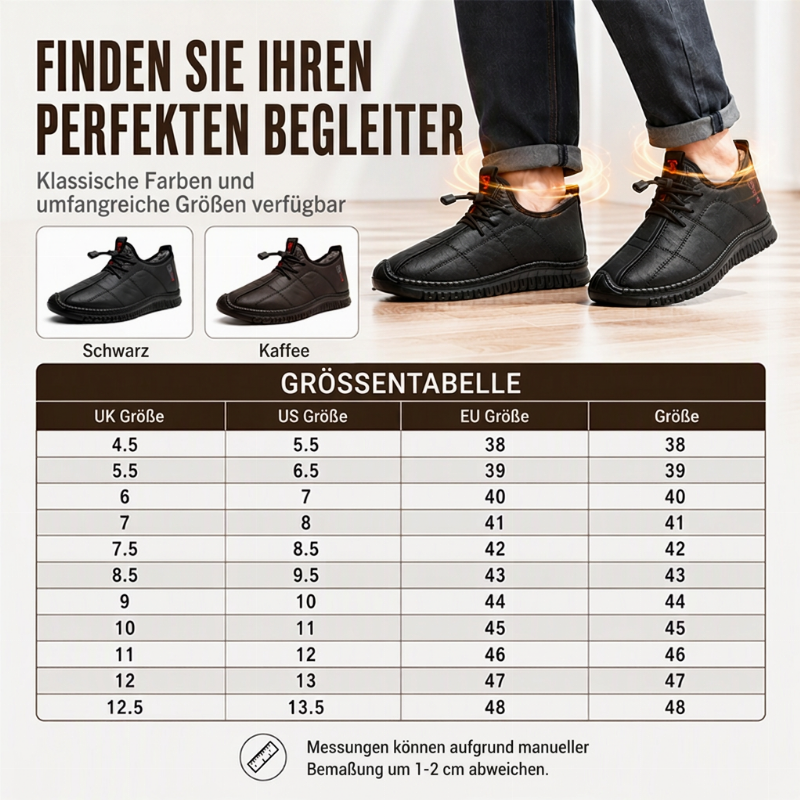 👟 Rutschfeste Herren-Gehschuhe mit Rückenfutter – Komfort für jeden Tag 🔥