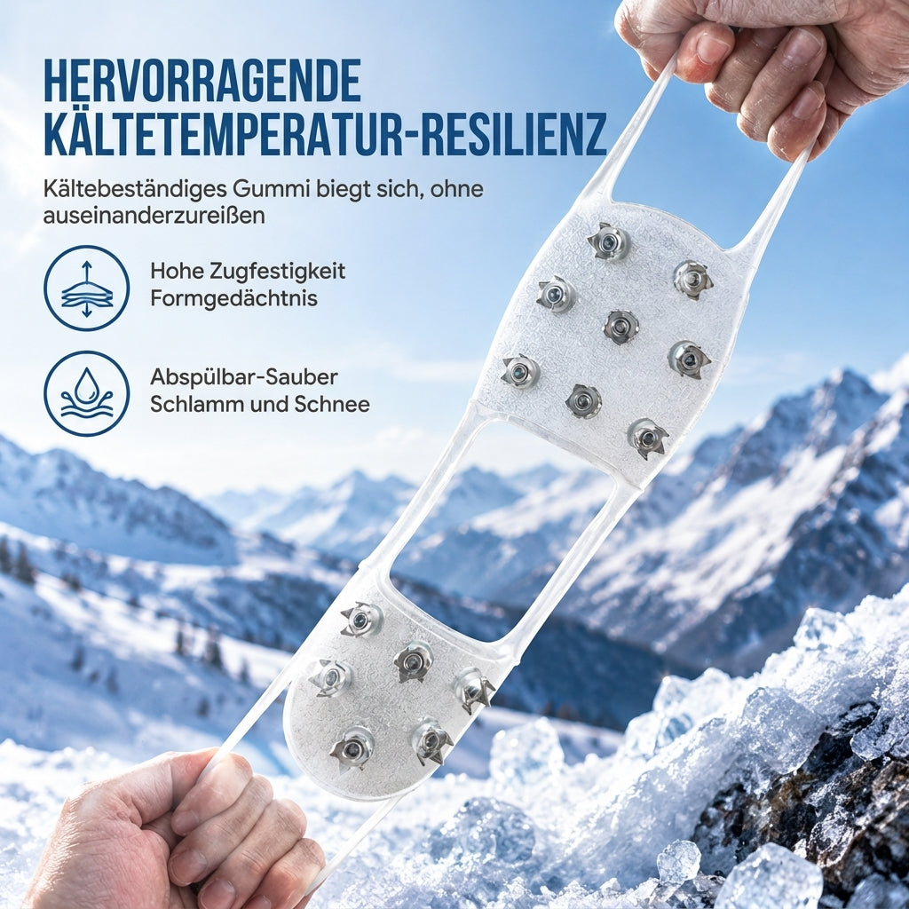 ❄️ 14 Noppen für sicheren Halt – Rutschfeste Schuhabdeckung mit Eisstollen, stabil auf Eis & Schnee ✨