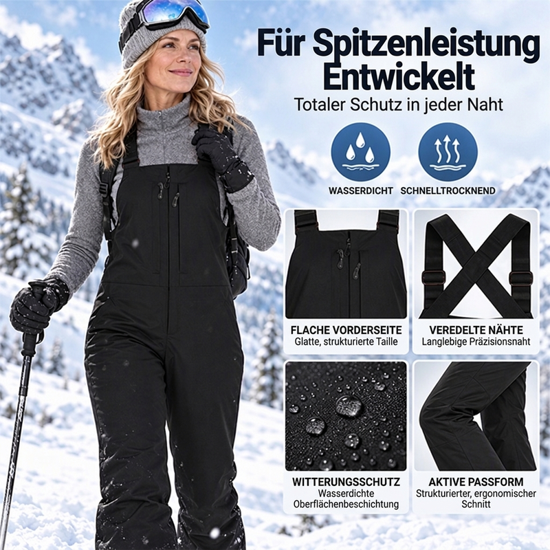 👖 Unisex Skihose mit Trägern – wasserdicht 🎯📦