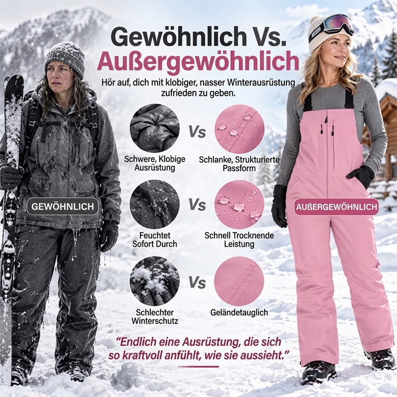 👖 Unisex Skihose mit Trägern – wasserdicht 🎯📦