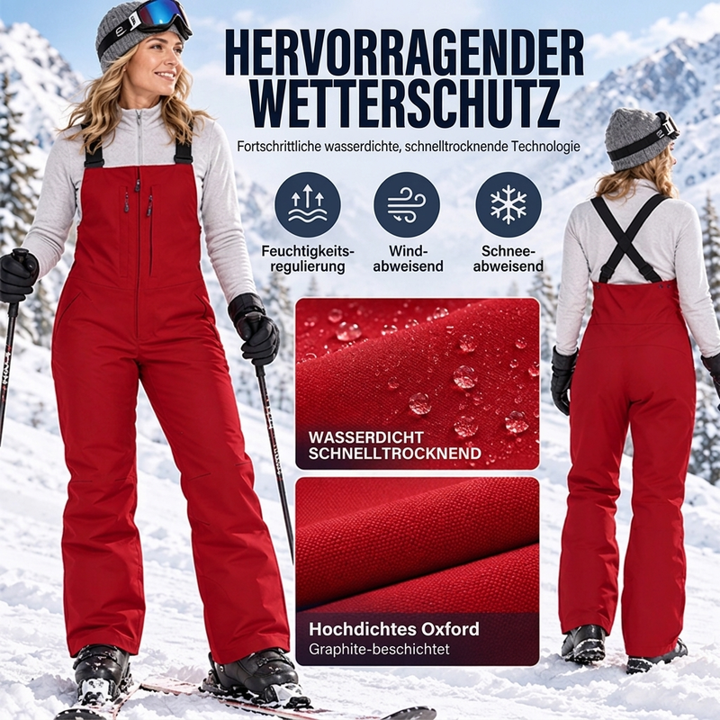 👖 Unisex Skihose mit Trägern – wasserdicht 🎯📦