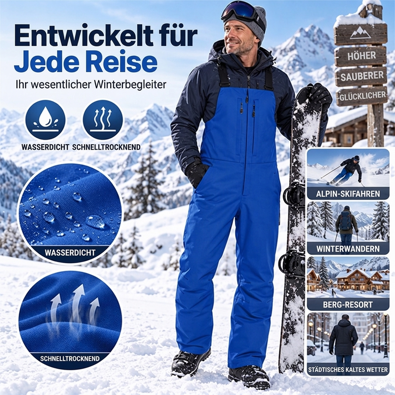 👖 Unisex Skihose mit Trägern – wasserdicht 🎯📦