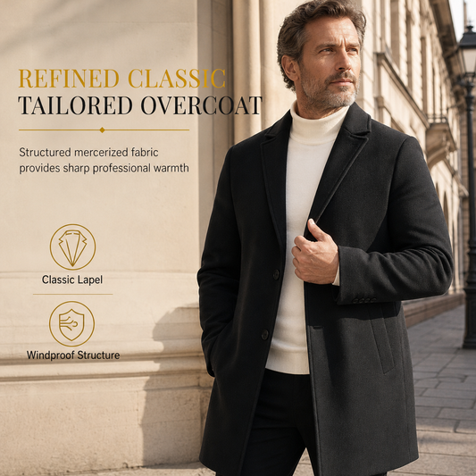 🧥 Klasszikus egysoros férfi trencskó – Prémium, sokoldalú, business-casual stílus ✨