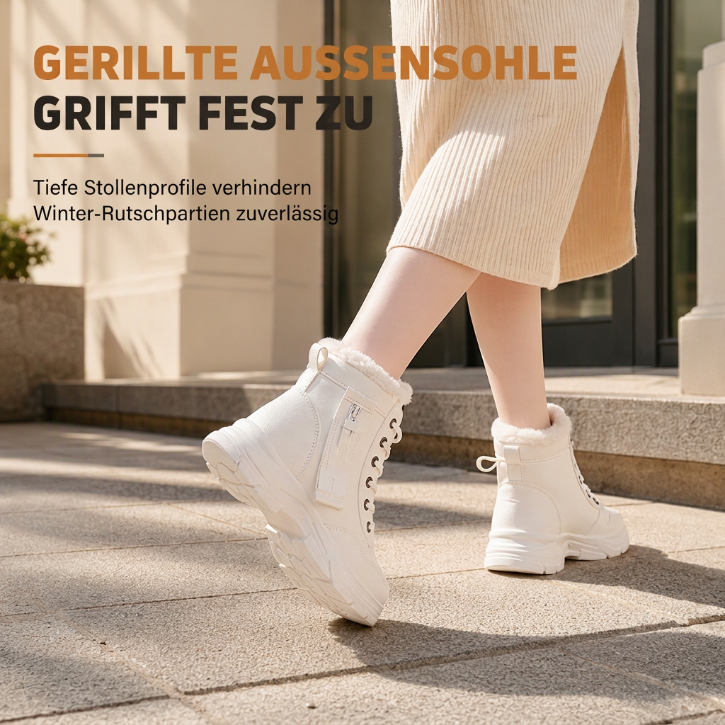 🥾 Damen Winter-Schneestiefel mit Plüschfutter – Warm, hochgeschlossen & bequem für Schnee & Kälte ✨