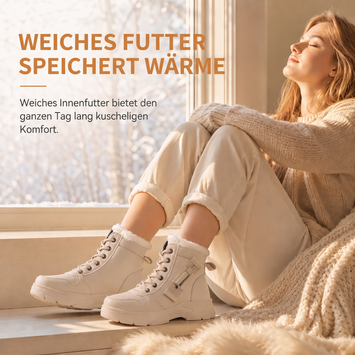 🥾 Damen Winter-Schneestiefel mit Plüschfutter – Warm, hochgeschlossen & bequem für Schnee & Kälte ✨