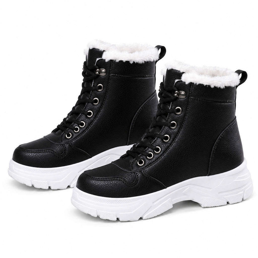 🥾 Damen Winter-Schneestiefel mit Plüschfutter – Warm, hochgeschlossen & bequem für Schnee & Kälte ✨